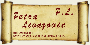 Petra Livazović vizit kartica